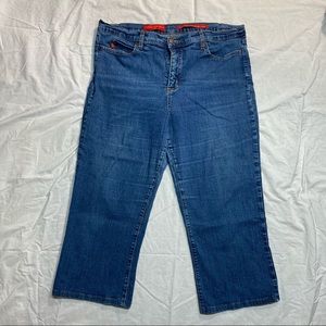 NYDJ Capri jeans 18 plus blue tummy tuck EUC